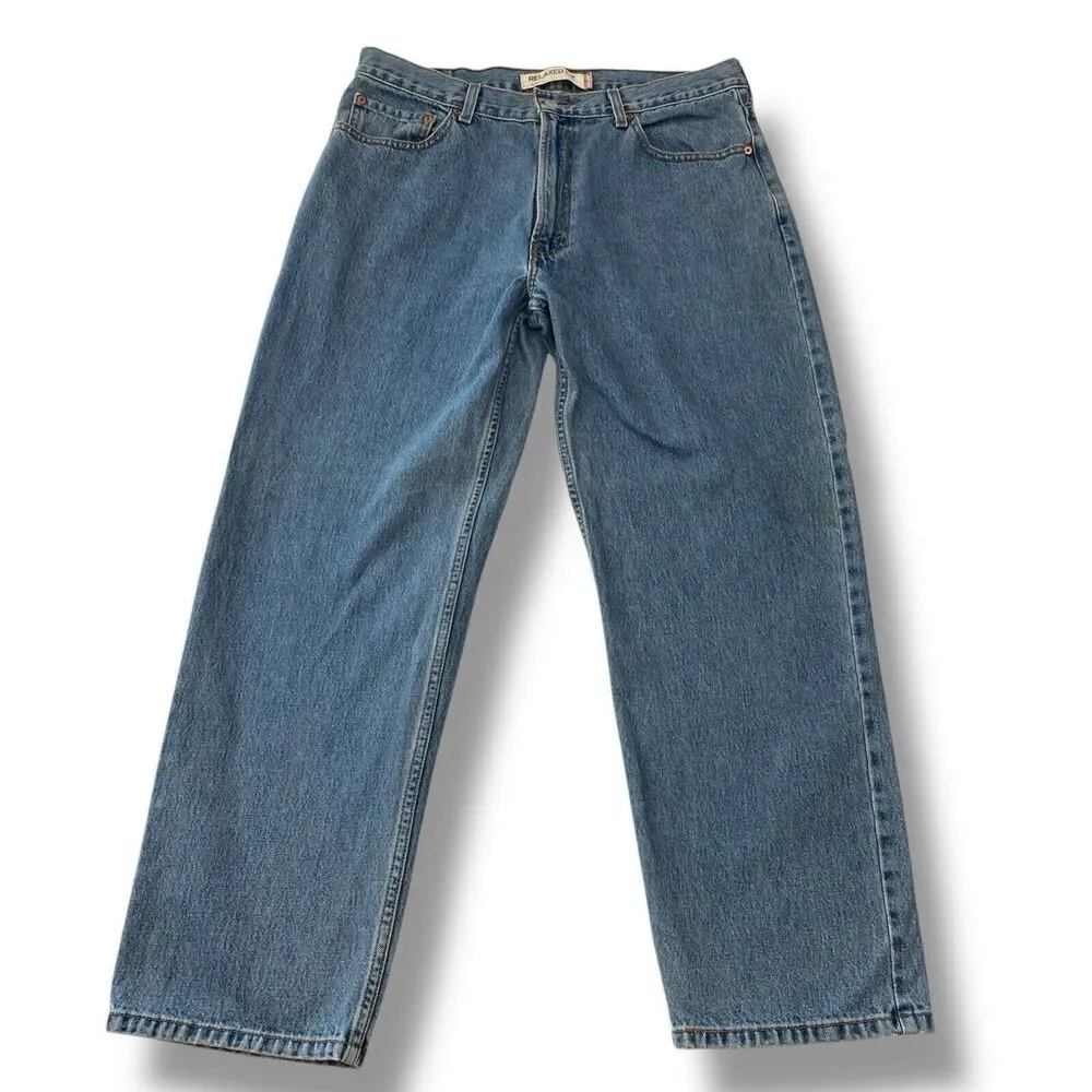 Levis 550 Jeans Straight Leg Relaxed Fit Mens 36x30 Denim Classic Workwear Y2K
